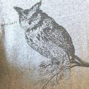 Gray T shirt with owl